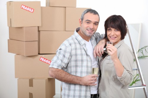 Smooth moving process in Brixton with removal truck